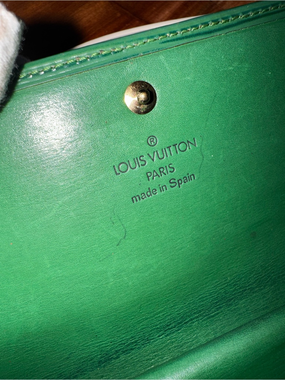 Louis Vuitton EPI international green wallet reinvented vintage 1994 - Picture 11 of 14